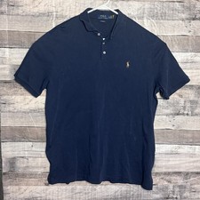 Polo Ralph Lauren Mens Polo Shirt XL Blue Classic Pony Business Preppy