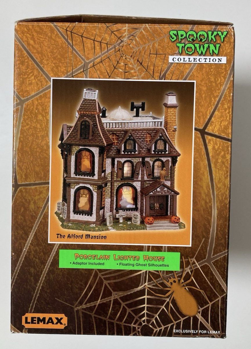 Lemax The Alford Mansion Spooky Town Collection Porcelain Lighted