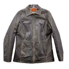 Vintage Columbia Leather Jacket Jacket Women's Small Corp 90's Workwear Gorpcore