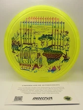 Innova Disc Golf Neon Yellow Colored 2023 USDGC CHAMP ROC HOLE 7 Zuca Cart 180g
