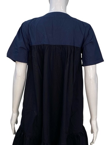 Ulla Johnson Femmes Cyrus Froncé Noir Bleu Coton Court Mini Robe Taille XS 0 - Photo 16 sur 20