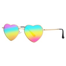 Polarized Heart Shaped Sunglasses for Women Metal Frame Cute Lovely Glasses 1...