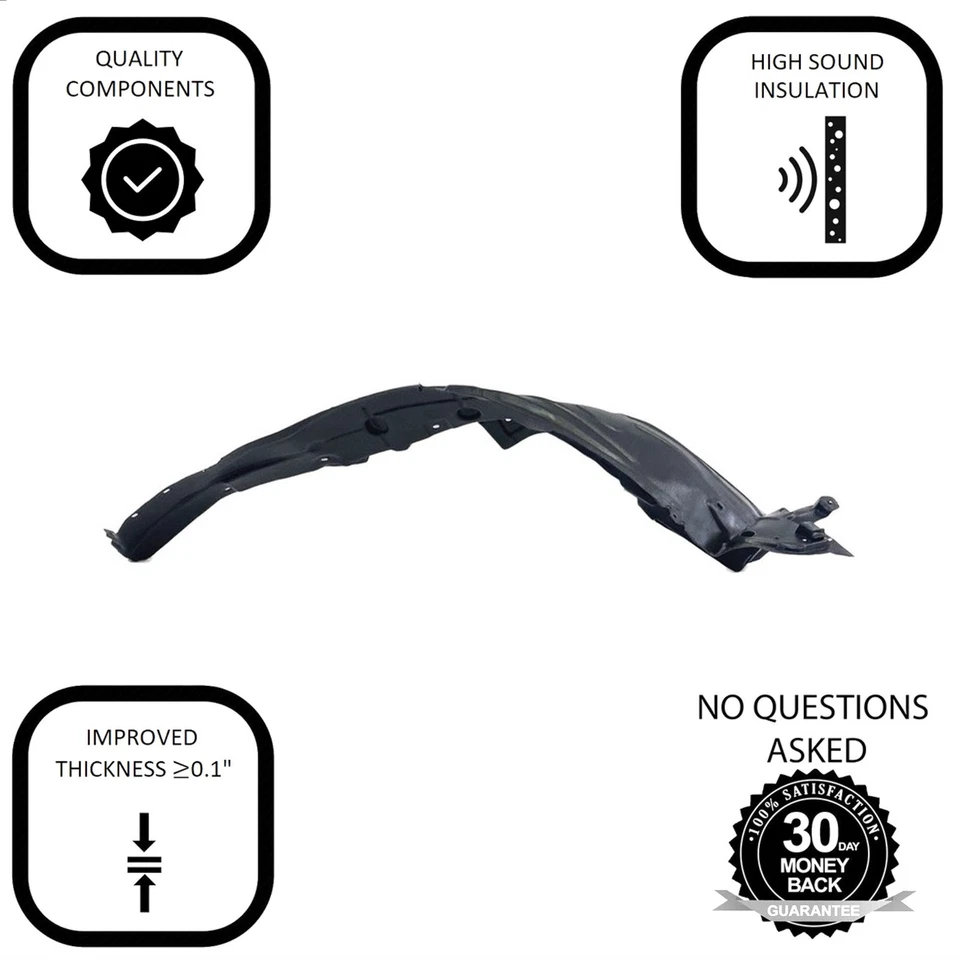 Forro de guardabarros del lado del pasajero delantero para Nissan Versa Note NI1249141 2014-2019. LA Foto 2 de 4