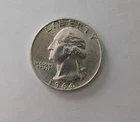 1964 Silver Quarter: No Mint Mark, 25 c, AU, Brilliant, Free Shipping