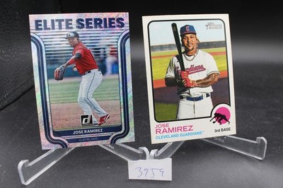 2022 Donruss Elite Series Jose Ramirez #ES-6 Rapture & Topps Heritage #242