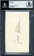 Jim Gilliam Beckett BAS Signed 3x5 Index Card Dodgers Autograph