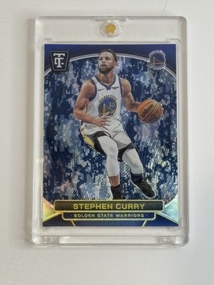 Panini 2024-25 Stephen Curry #111 Blue Camo Platinum Mirror /35 Basketball Card