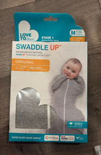 Love To Dream Swaddle Up Original Stage 1 Swaddle 1.0 TOG Gray Unisex M