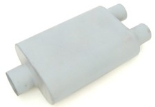 Dynomax Muffler Universal 3 In Center Inlet Dual 2.5 In Outlets 19 In Long Steel