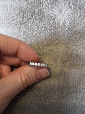 18ct White Gold Half Eternity Ring Size K