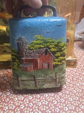 Cow Bell Vintage Hand Painted Farm Pic.