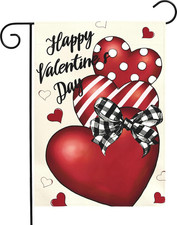 Valentines Day Garden Flag 12X18 Double Sided Happy Valentine  S Day Yard Banner