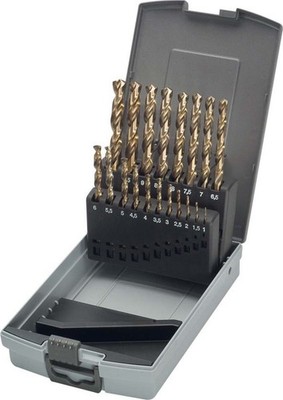 Metallbohrersatz HSS-E DIN 338 Cobalt   19-teilig (Ø 1,0 10,0 mm)   geschliffen