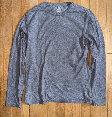 H&M Long Sleeve T-Shirt Men’s Large Slim Fit Grey