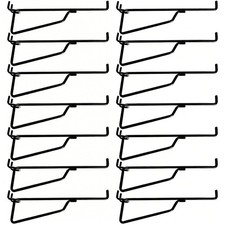 14 PCS Pegboard Shelf Hooks 8 Inch Black Metal Board Brackets Brackets Set