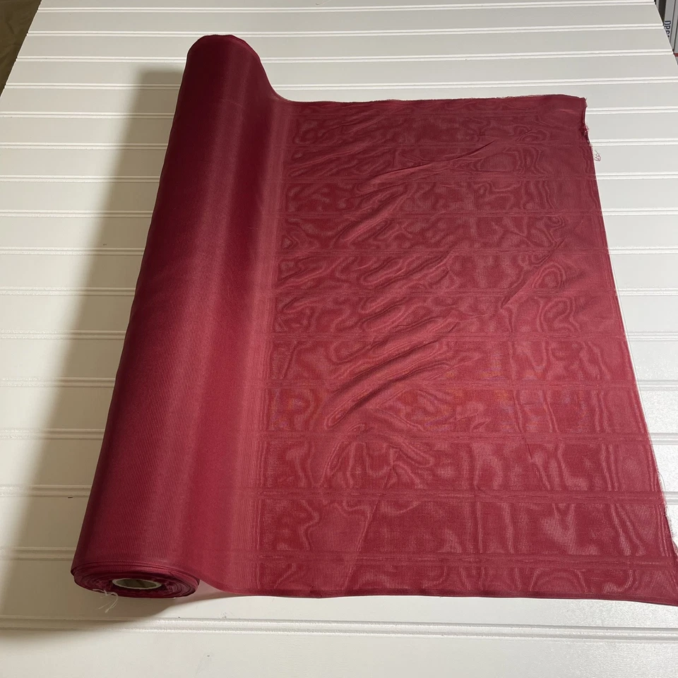 SILK MAROON FABRIC 10 Yards x 22 Inches Wide or 360 Inches x 22 Wide - Image 3 of 4