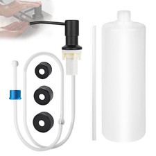 360  Sink Soap Dispenser Stainless Steel Kitchen Hands Liquid Pump Bottle Tube