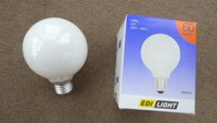 Edi Light Globelampe E27, D80Mm, 60W, Opalweiß, Opal
