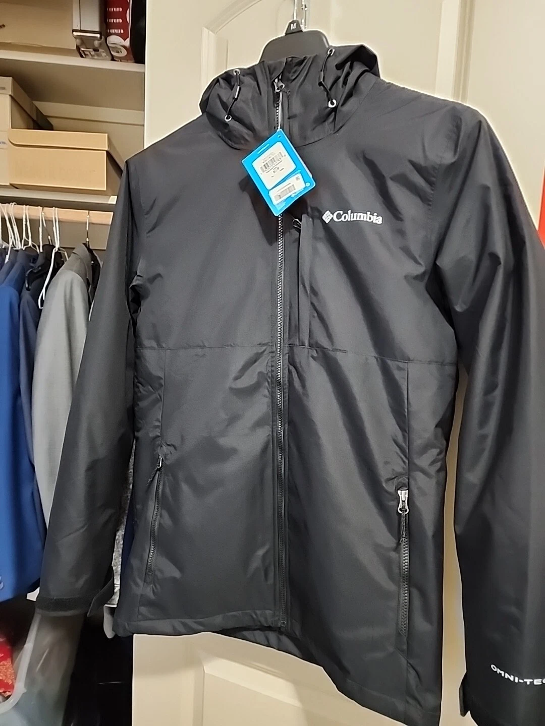 COLUMBIA Insulated Hoodie Jacket. 2 In 1, Shell/ Liner Included. Men, Size S/M