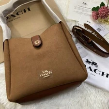 Hadley Convertible Crossbody Bag Suede Brown CW004 New Shoulder