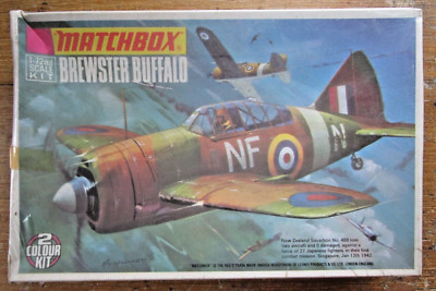 Vintage MATCHBOX Model Kit PK-24 BREWSTER BUFFALO 1/72 Sealed NIB