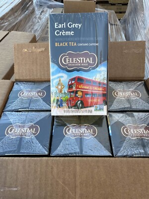 Celestial Black Tea, Earl Grey Creme 16 Tea Bags 6 pack check BB!