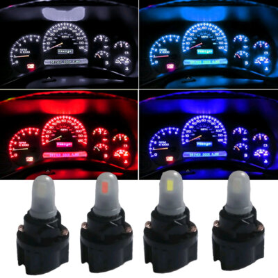10Pcs T5 T6.5 W1.2W LED Bulb Canbus Car Dashboard Instrument Lighting Panel Lamp