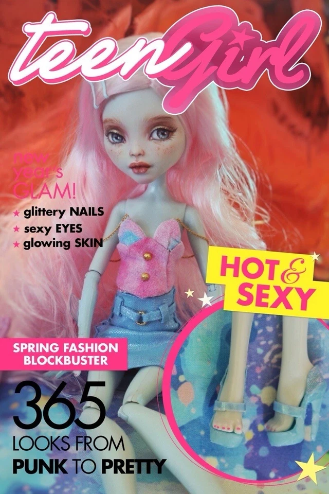 Monster High ÚNICA Muñeca Personalizada Azul Lagoona【Repintado Eco】 Foto 2 de 4