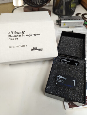 Air Techniques 73445-1 ScanX Phosphor Plates Size #1 AUTHENTIC (2/Bx)