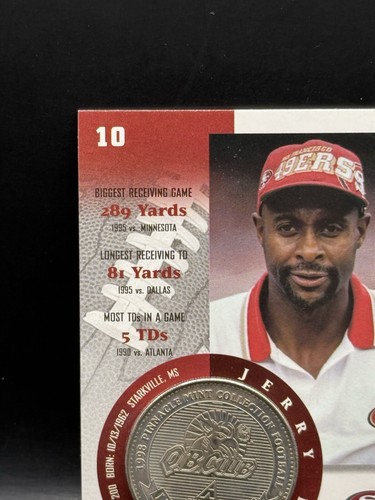 1998 Pinnacle Mint Collection Nickel Jerry Rice NM #10 RARE COIN San Fran 49ERS - Picture 10 of 11