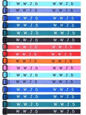 100 Pcs W.W.J.D Webbing Bracelets What Would Jesus Do Religious Wristbands