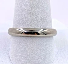 14K White Gold 3.85mm High Polished Legacy Mens Wedding Band