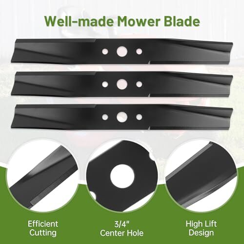 1716696ASM Mower Blades Compatible with Simplicity 44" Deck Broadmoor