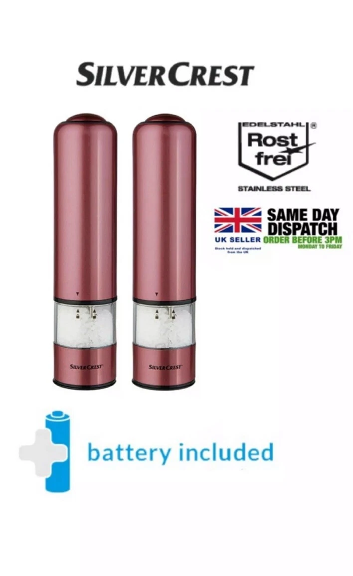 2 X ELECTRIC SALT & PEPPER MILL **Same Day Dispatch**