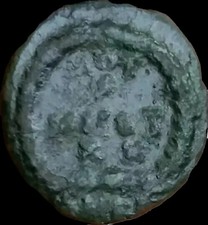 Theodosius I  379-395 AD. VOT IN Wreath.   Roman Provincial . AE Follis 