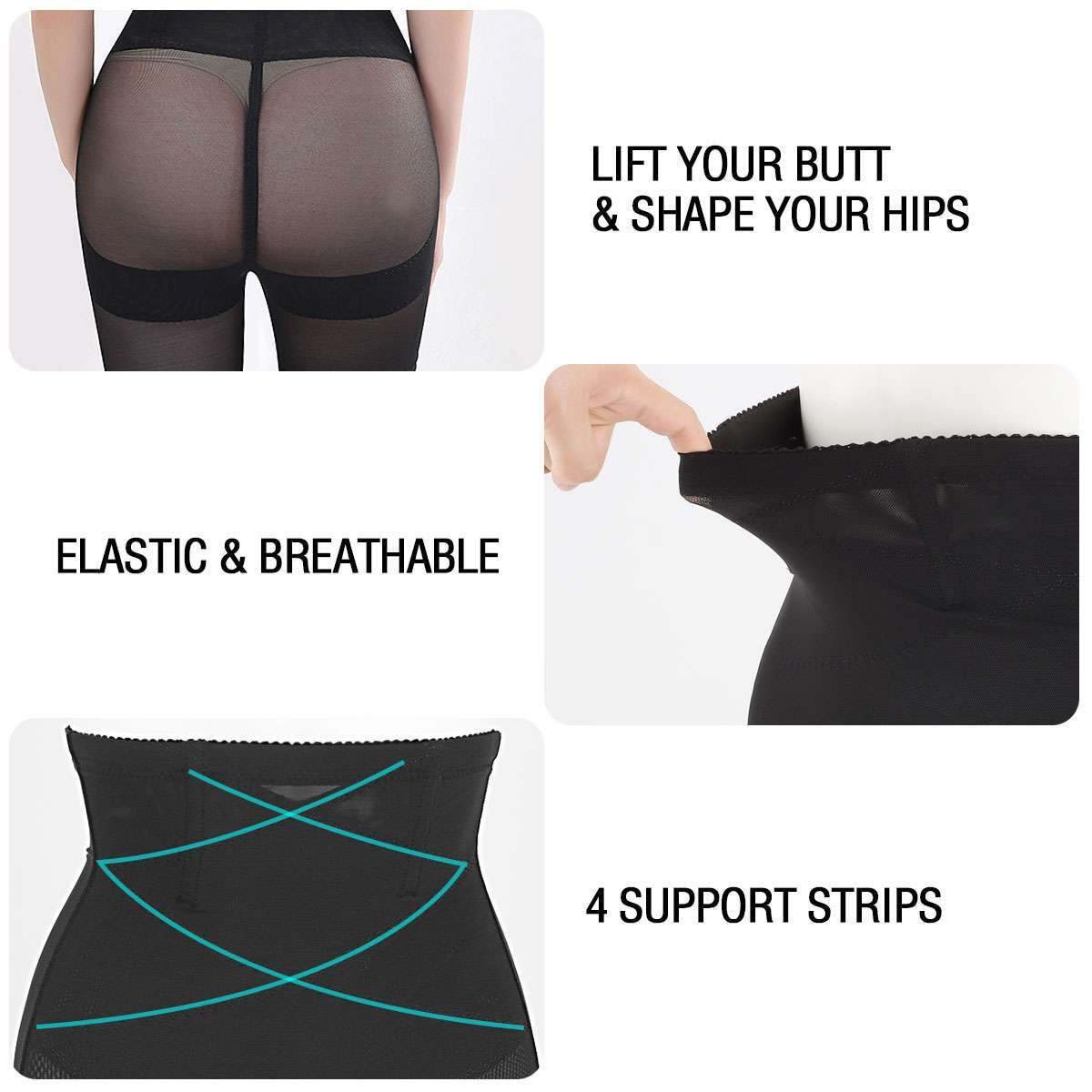 TONEST Shapewear Dames - Tummy control shape panty - hoge taille - extra sterke shaping - shaping fietsbroek - compressie ondergoed met been - hoge taille -1300-SS (XXL, Beige