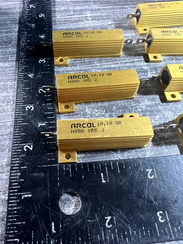 20 Piezas, Arcol HS50 1R5 J Aluminio 5% 50W 5.1 Ohm Resistencia Cable-Enrollado Chasis Foto 2 de 3