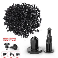 100X Bumper Clips 10MM Hood Fender Push Rivets Retainer Fasteners For Honda