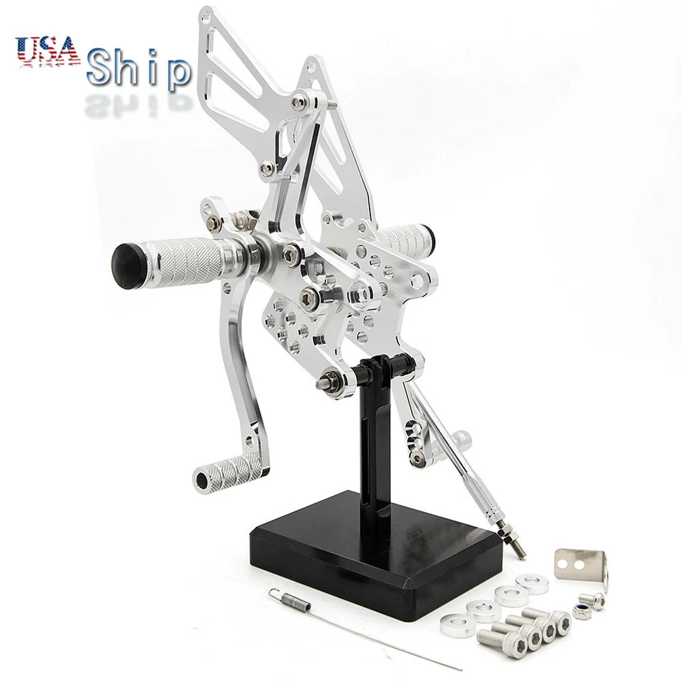 For Suzuki GSXR600/750 2000-2005 GSXR1000 2001-2004 CNC Rearsets Foot Pegs US - Image 2 of 4