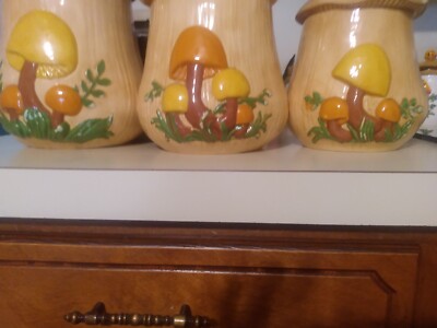 Vintage Mushroom Canister - Set of 3 | eBay