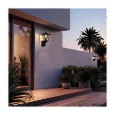 Outdoor Wall Sconce Light Fixture Clear Glass Exterior Porch Walkway Patio 15"