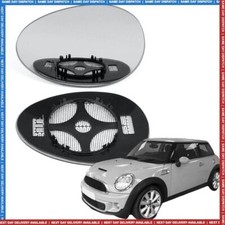 Left Passenger side mirror glass for Mini Cooper One 2006-13 Heated hatchback