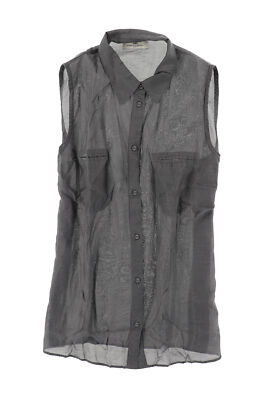 Birger et Mikkelsen Damen Bluse Top Shirt Gr.36 Hemdbluse Grau 125918