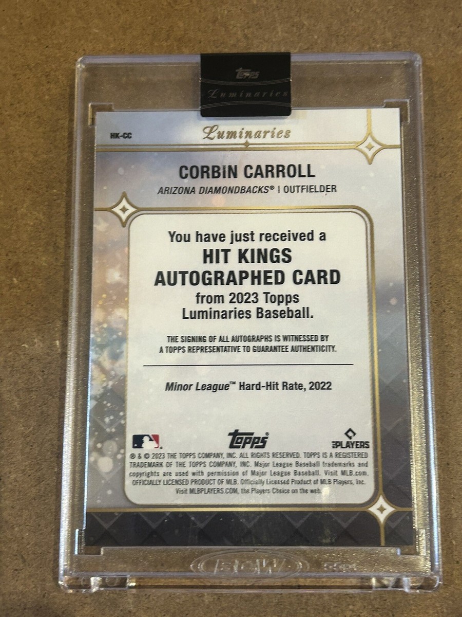 2023 Topps Luminaries Corbin Carroll Rookie Autograph Hit Kings 