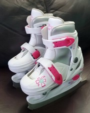 American Athletic Shoe Ware Girls Ice Skates White/Pink Sz EU 26-29/ US 6-9 y.o.