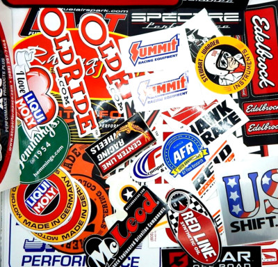 25 Junk Drawer Grab Bag Racing Stickers Race Decals Vinyl Original Hot Rod Car