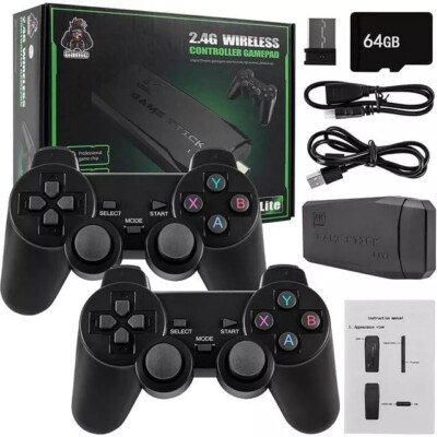 #ad 4K HDMI Retro Game Console Output Plug and Play 20000 Game Gamepad Controllers $17.99