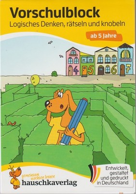 Vorschulblock - Logisches Denken, rätseln und knobeln ab 5 Jahre