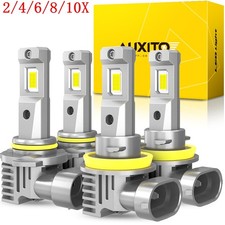 9005+H11 LED Headlight Super Bright Bulbs Kit 6500k White High/Low Beam 4/8x