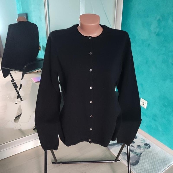 Women William Lockie Sweater Black Wool 38 / M /